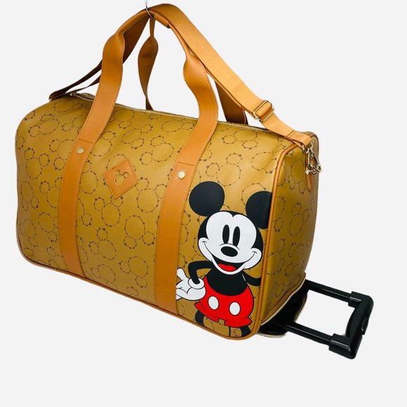 Disney Mickey Mouse Bioworld Duffel Bag - Travel Bag Carry on w/ Wheels NWT - Picture 8 of 13